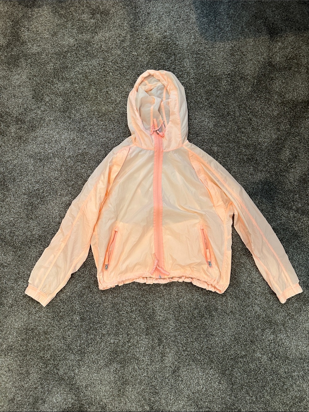 Athleta Peach Hooded Lightweight Windbreaker